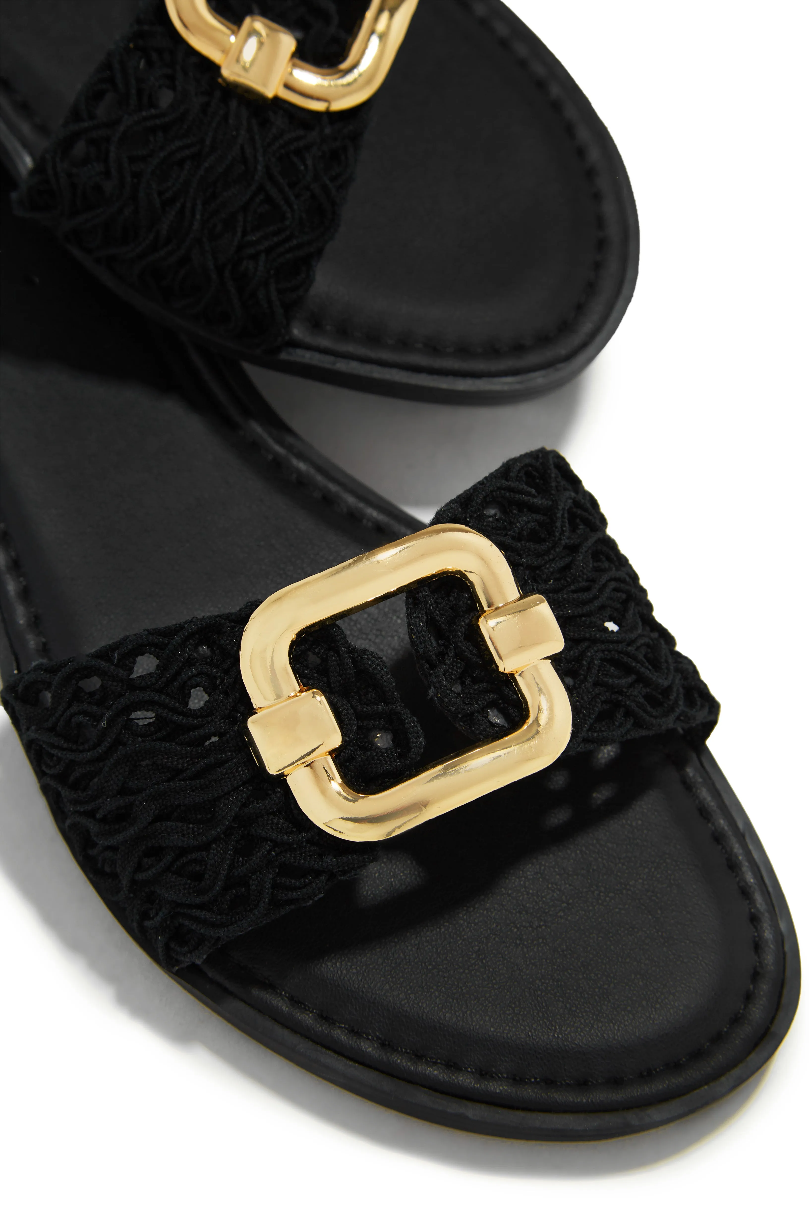 Acapulco Slip On Sandals - Black