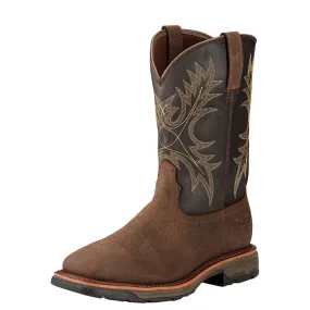 Ariat Mens Workhog Waterproof Work Boot Bruin Brown