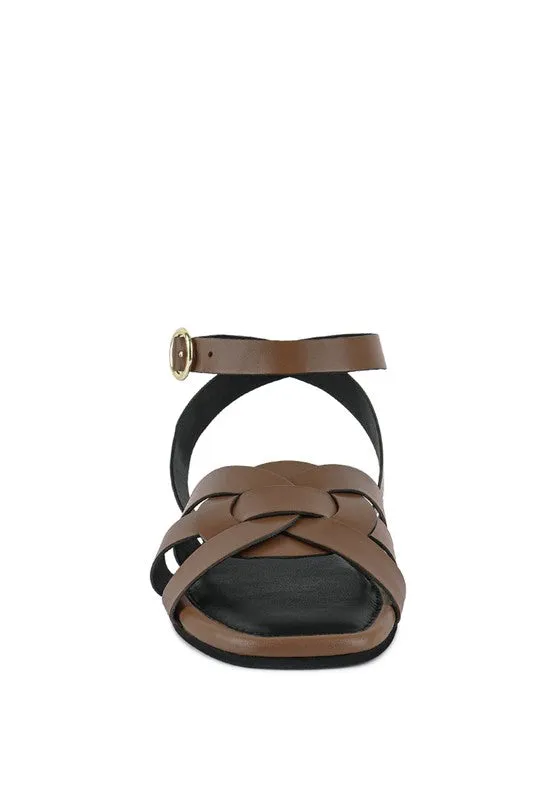 ASHTON Flat Ankle Strap Sandals