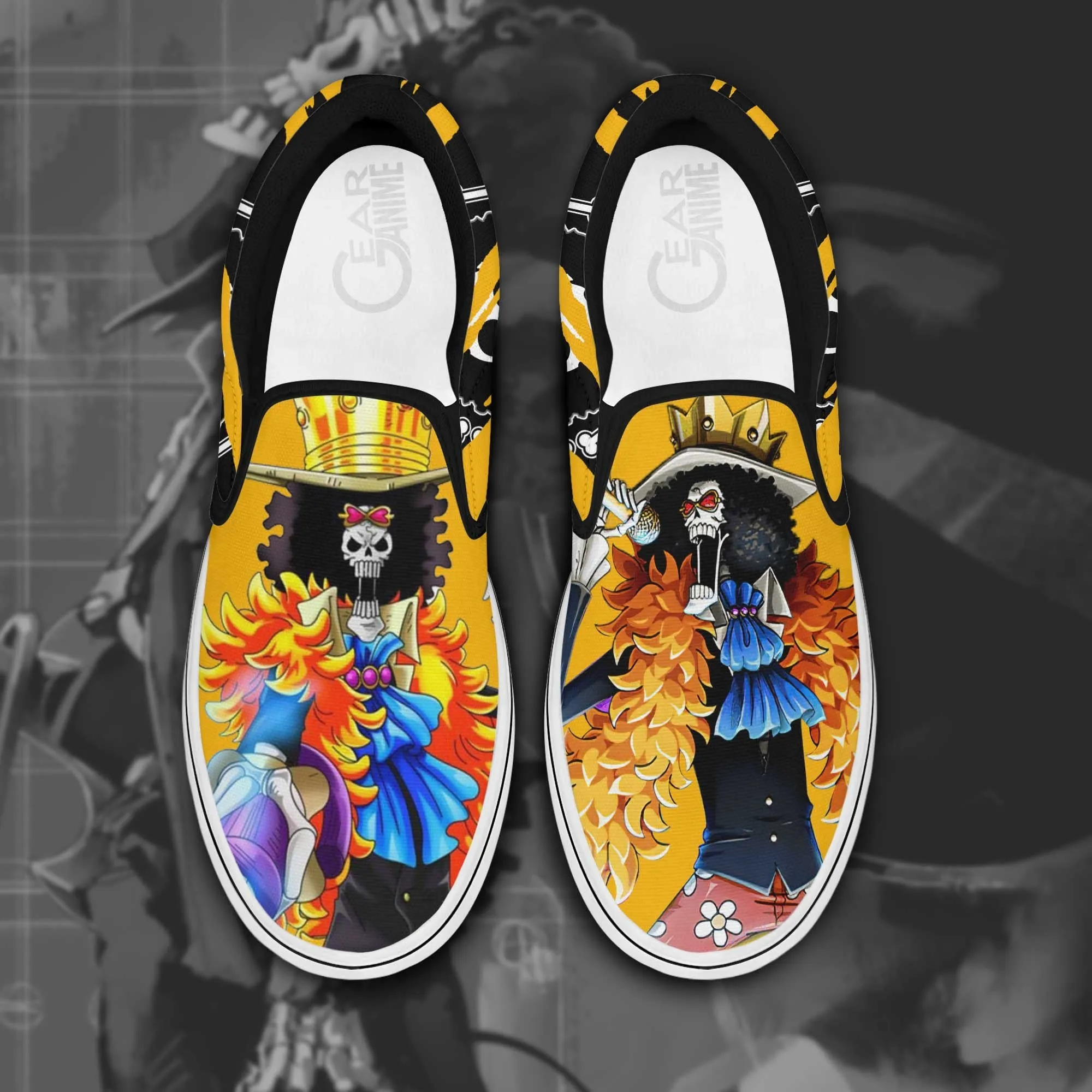 Brook Slip On Sneakers OP Custom Anime Shoes