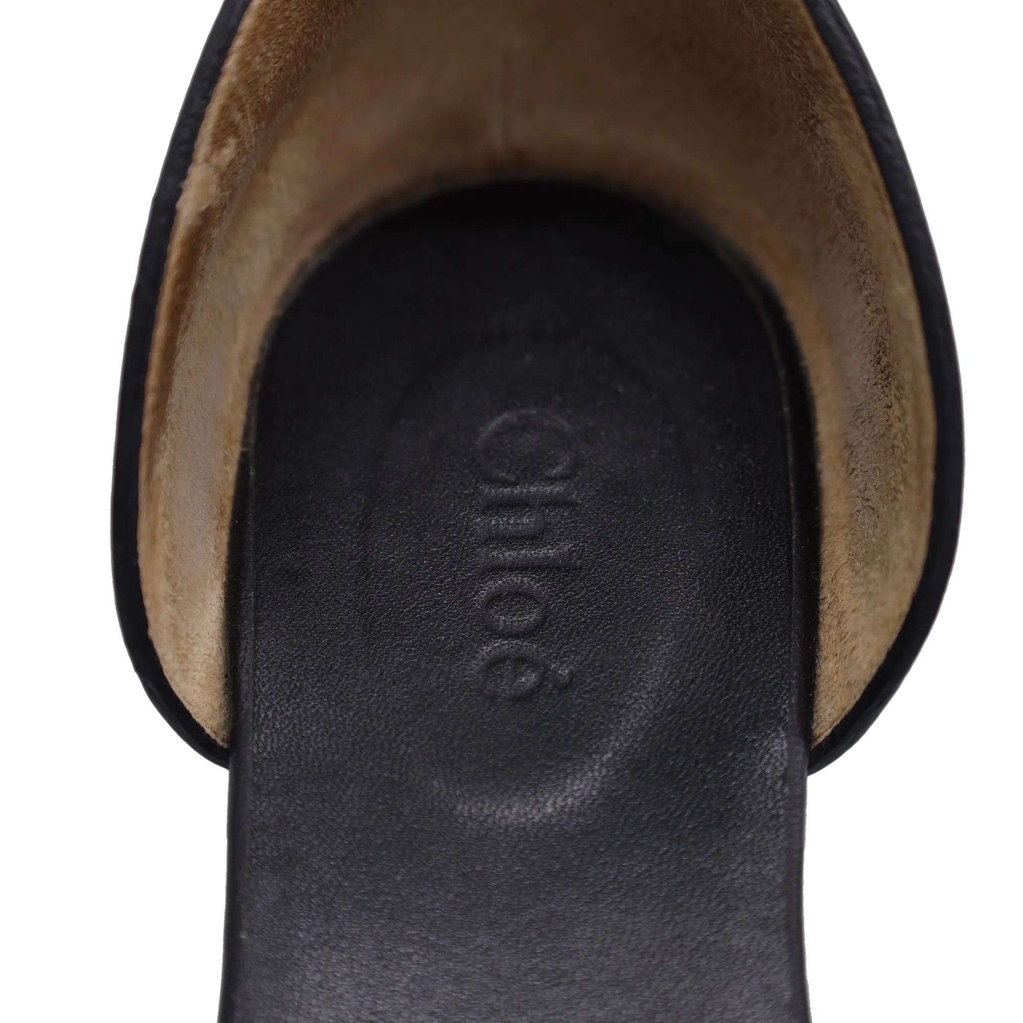 Chloé Ankle Strap Flat Sandals in Black Leather