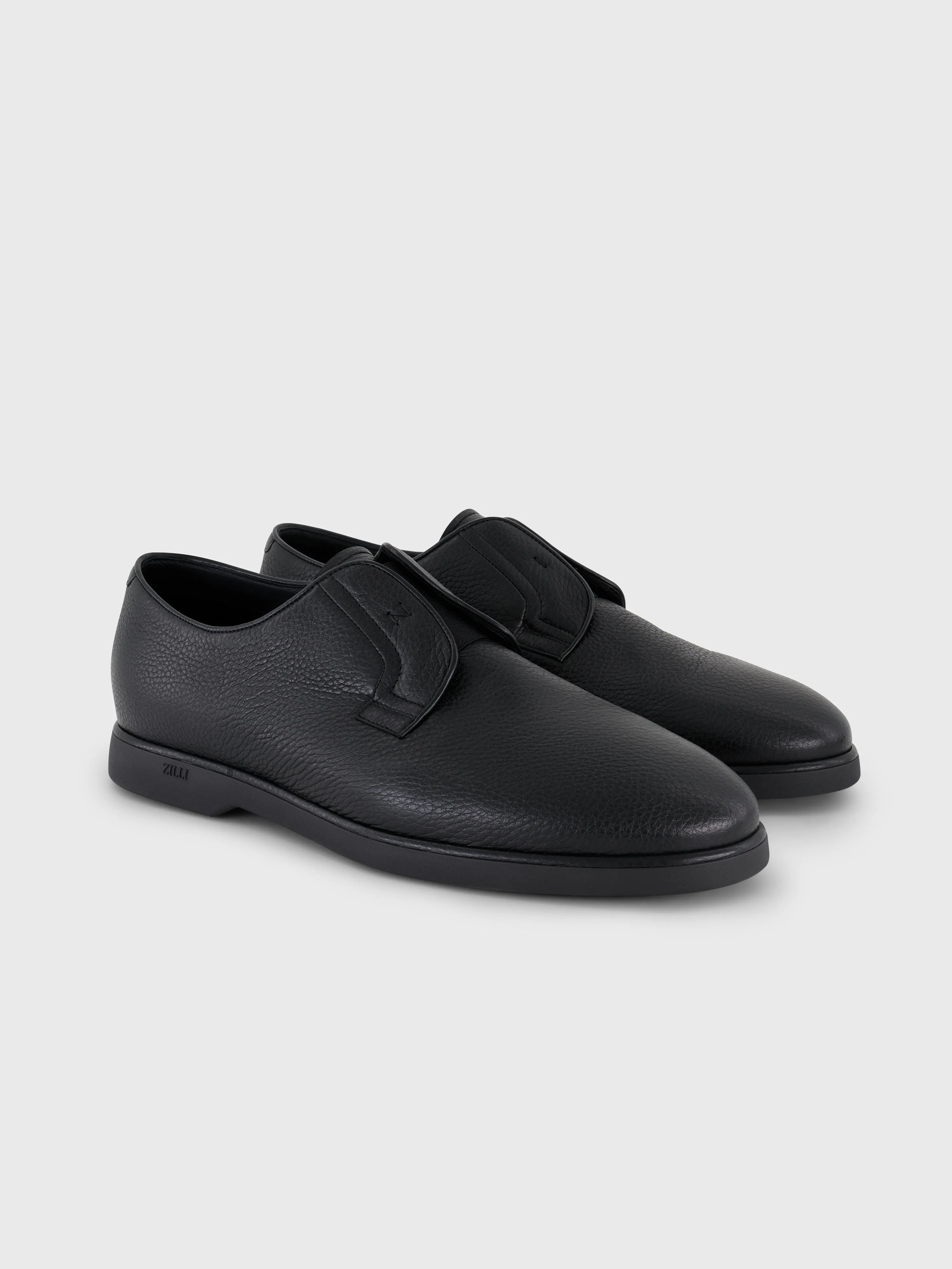 Deerskin Slip-On Shoes Black