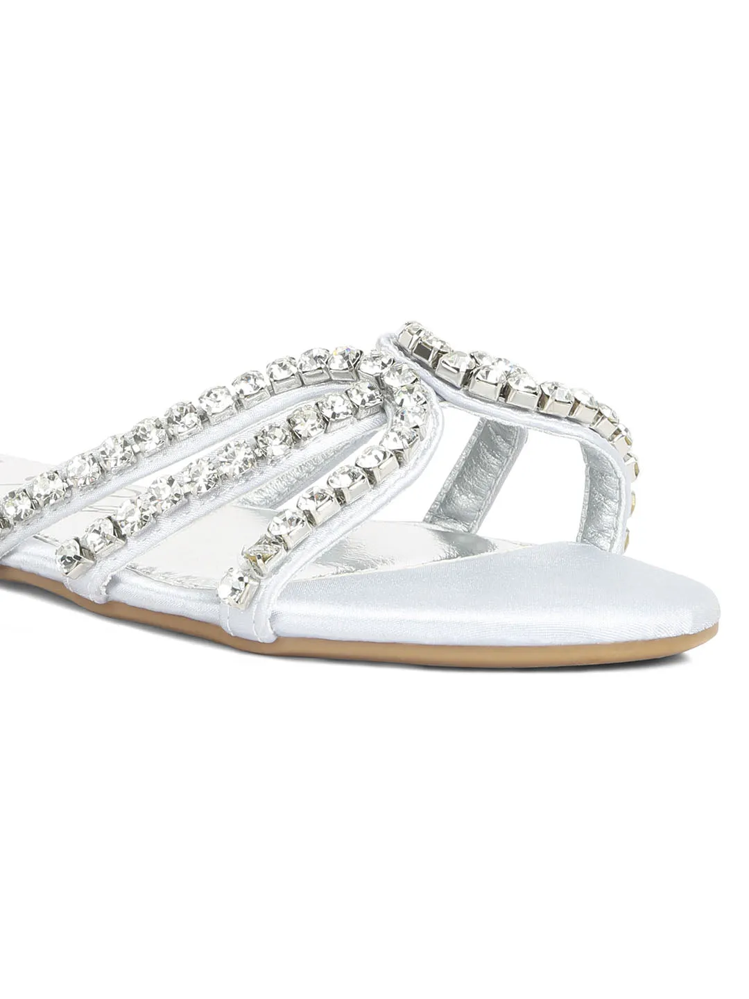 Dimante Strap Flat Sandals