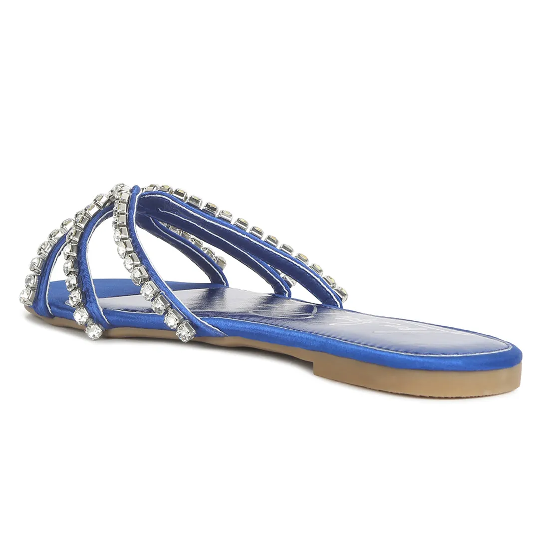 Dimante Strap Flat Sandals