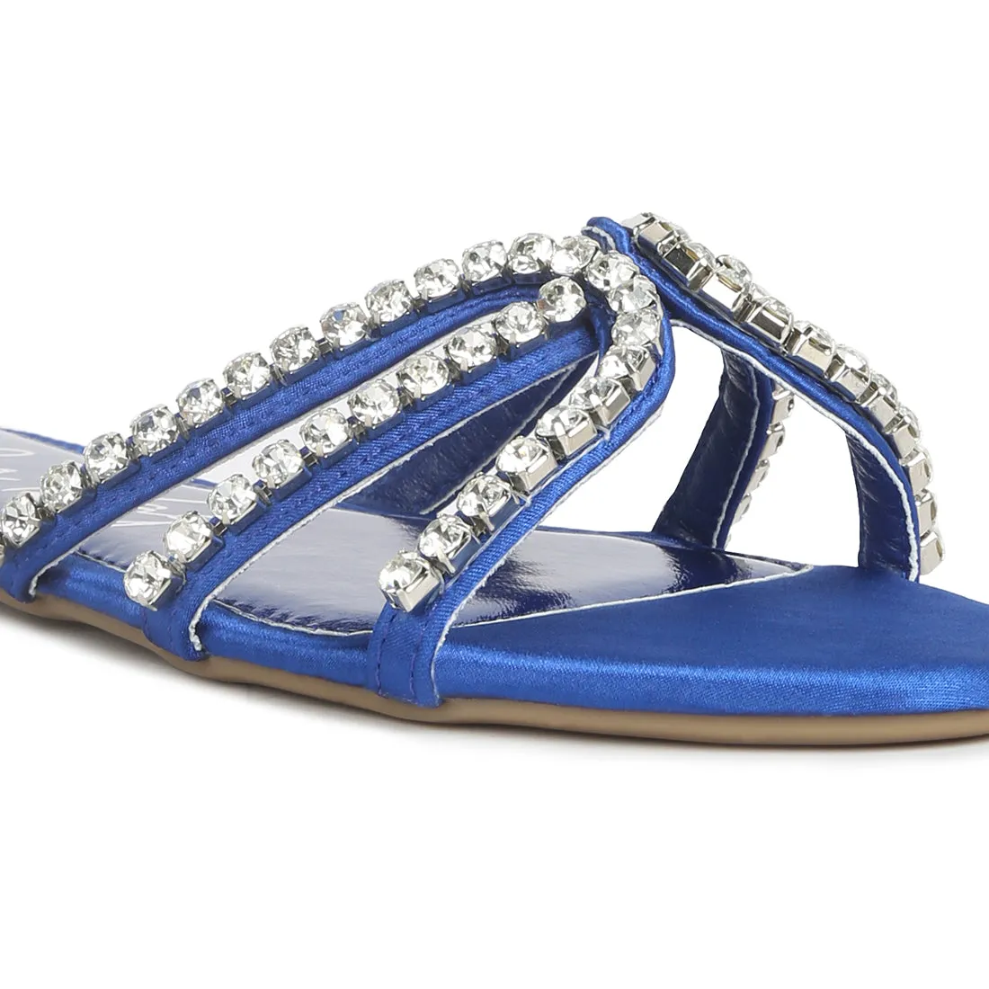 Dimante Strap Flat Sandals