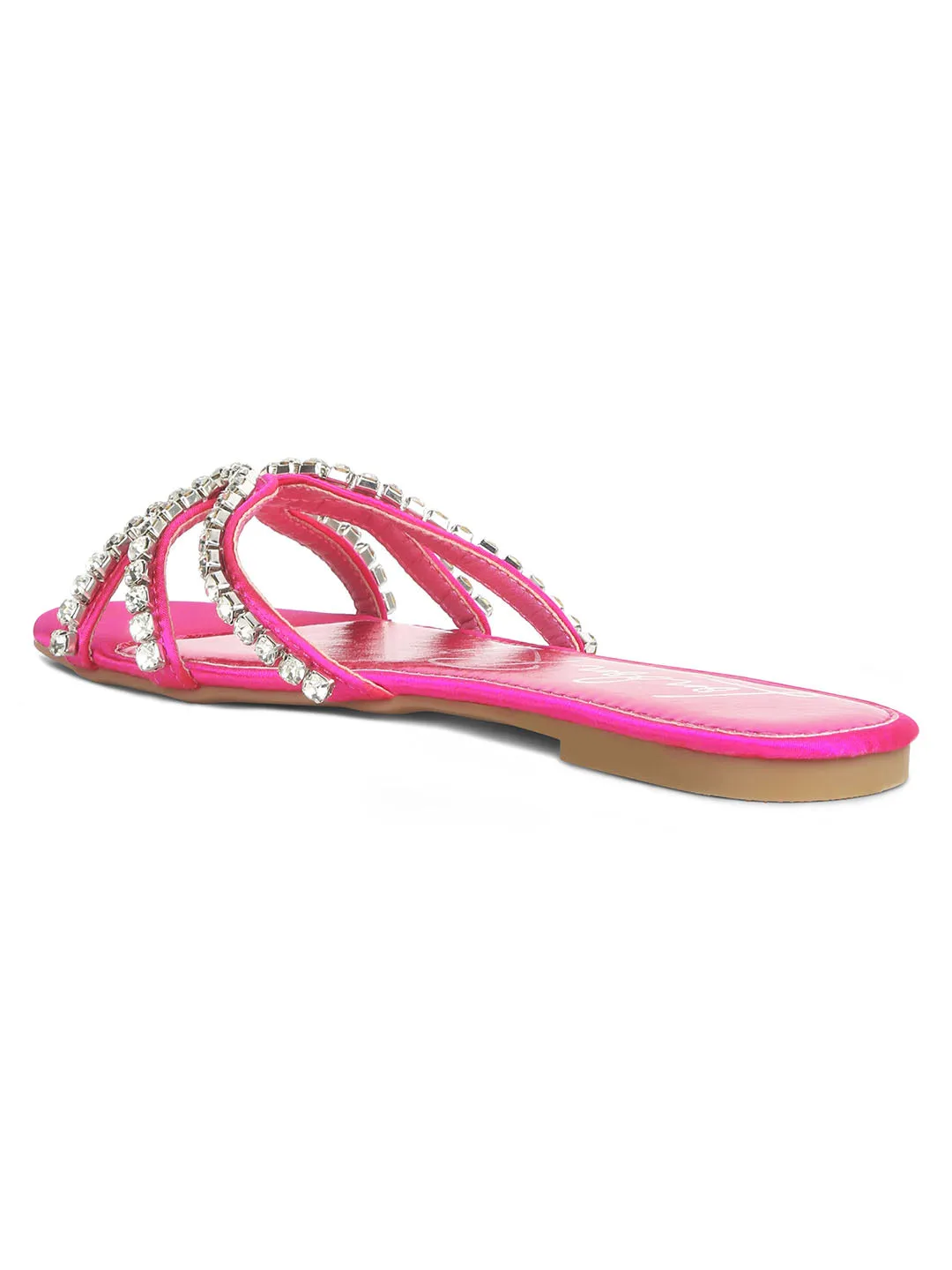 Dimante Strap Flat Sandals