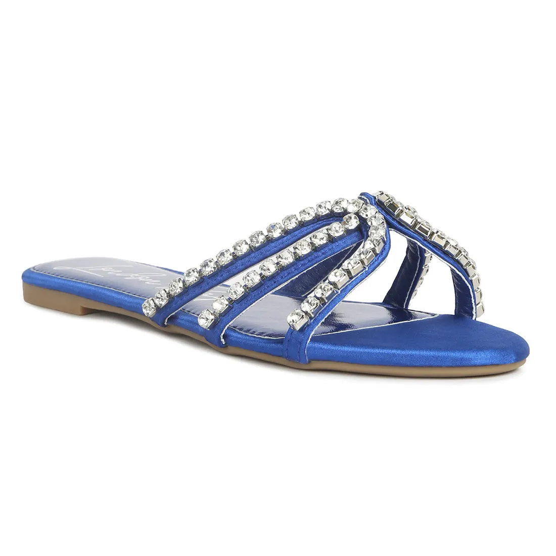 Dimante Strap Flat Sandals