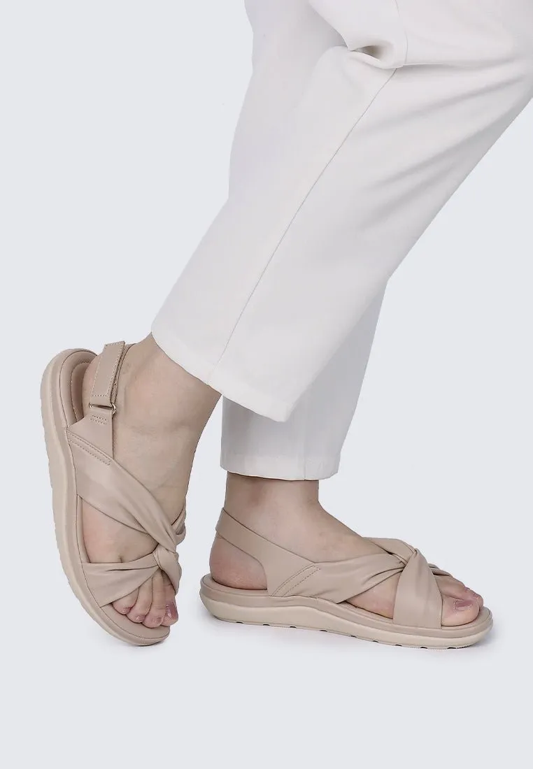 Easy Step Comfy Sandals In Almond