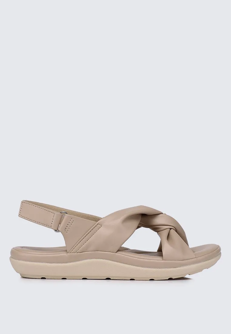 Easy Step Comfy Sandals In Almond