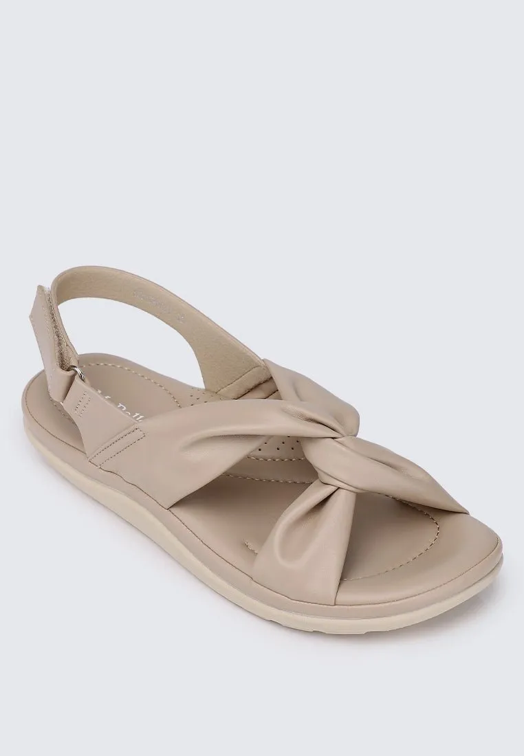 Easy Step Comfy Sandals In Almond