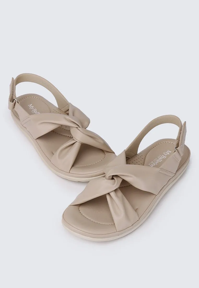 Easy Step Comfy Sandals In Almond