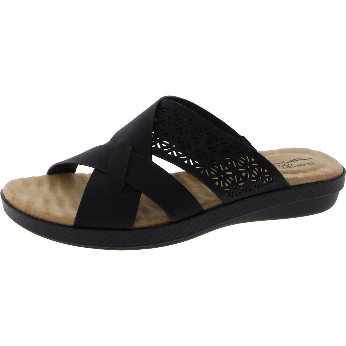 Easy Street Womens Coho Laser Cut  Strappy Sandals