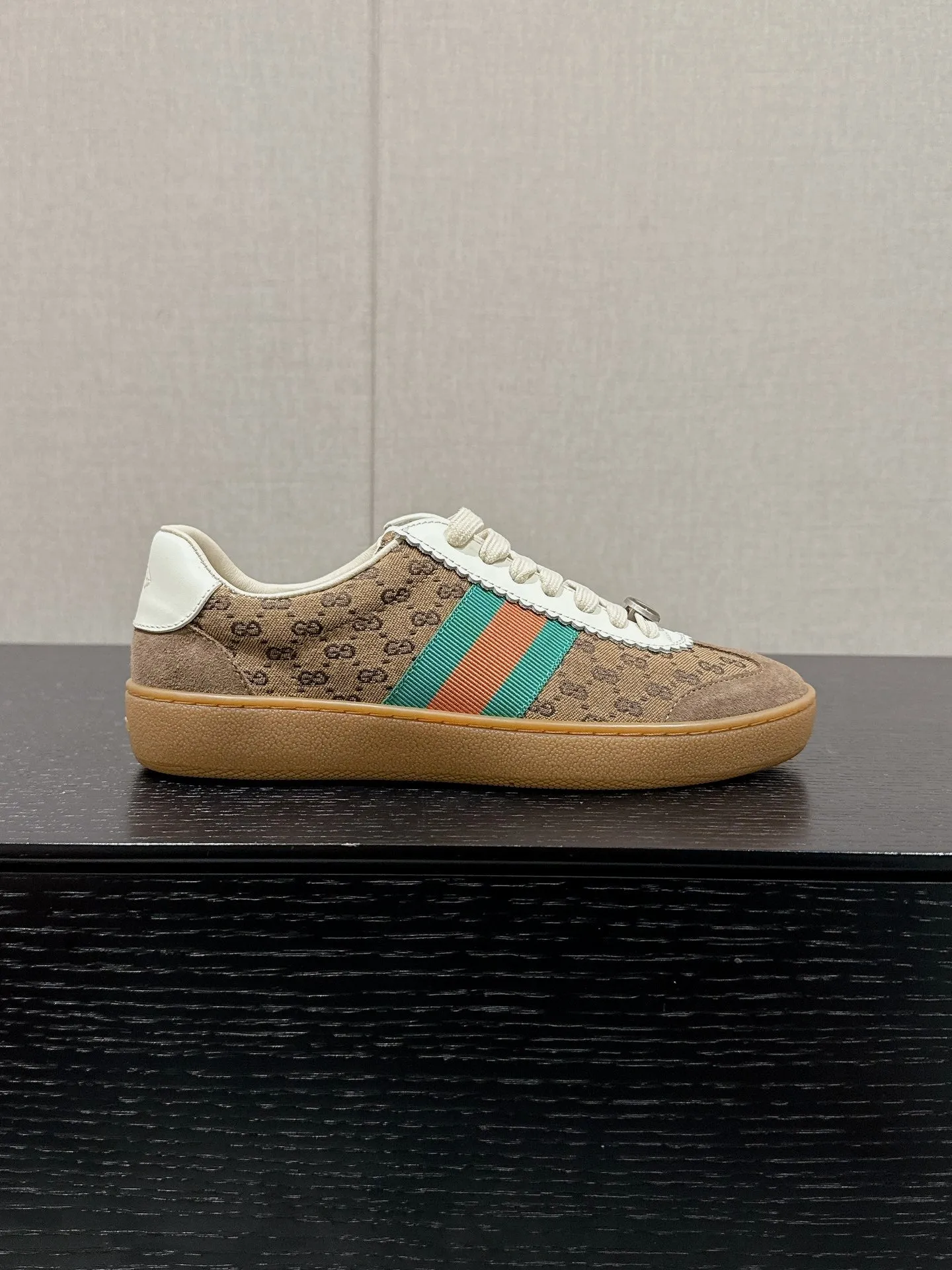 GG & ADIDAS SNEAKER LIGHT BROWN FABRIC