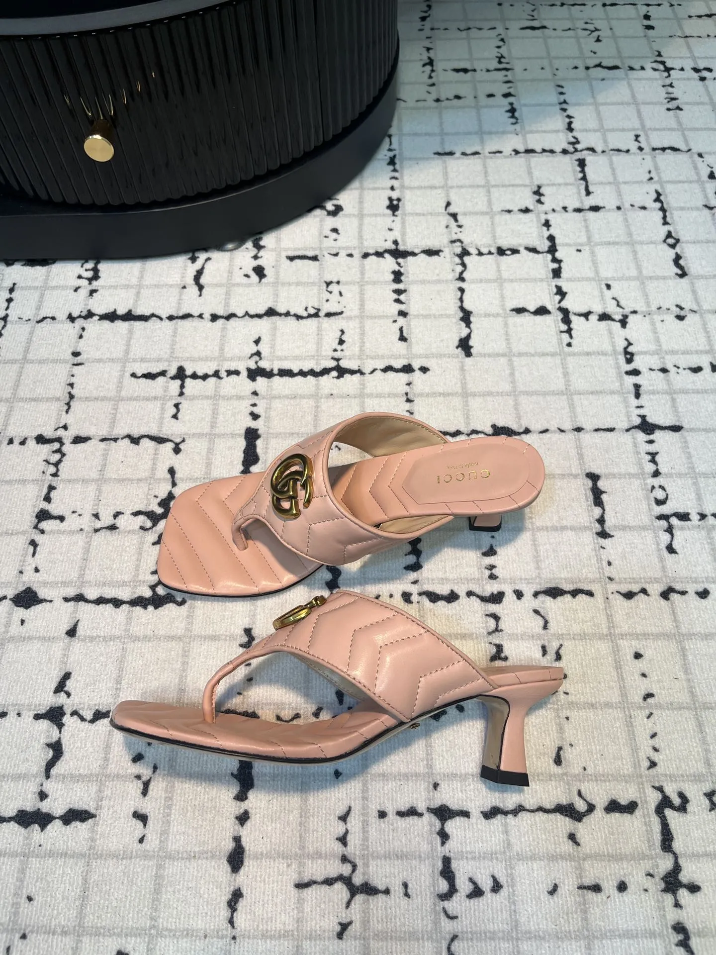 GG THONG SANDALS 55 LIGHT PINK CALKSKIN