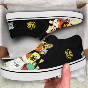 Heart Pirates Slip On Sneakers Custom Anime OP Shoes