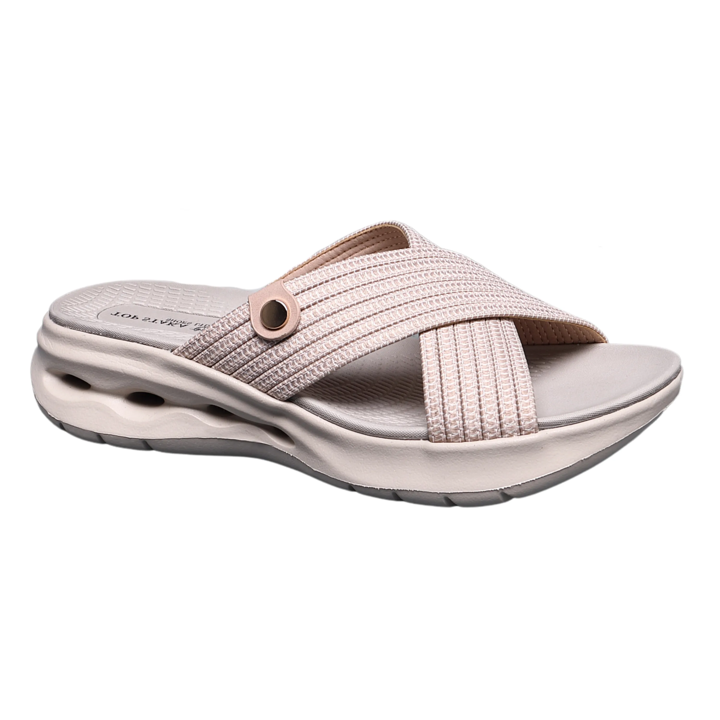 IVACHY Women's Comfort Criss-Cross Slide-On Sandals - Stylish Ease for Every Step 842