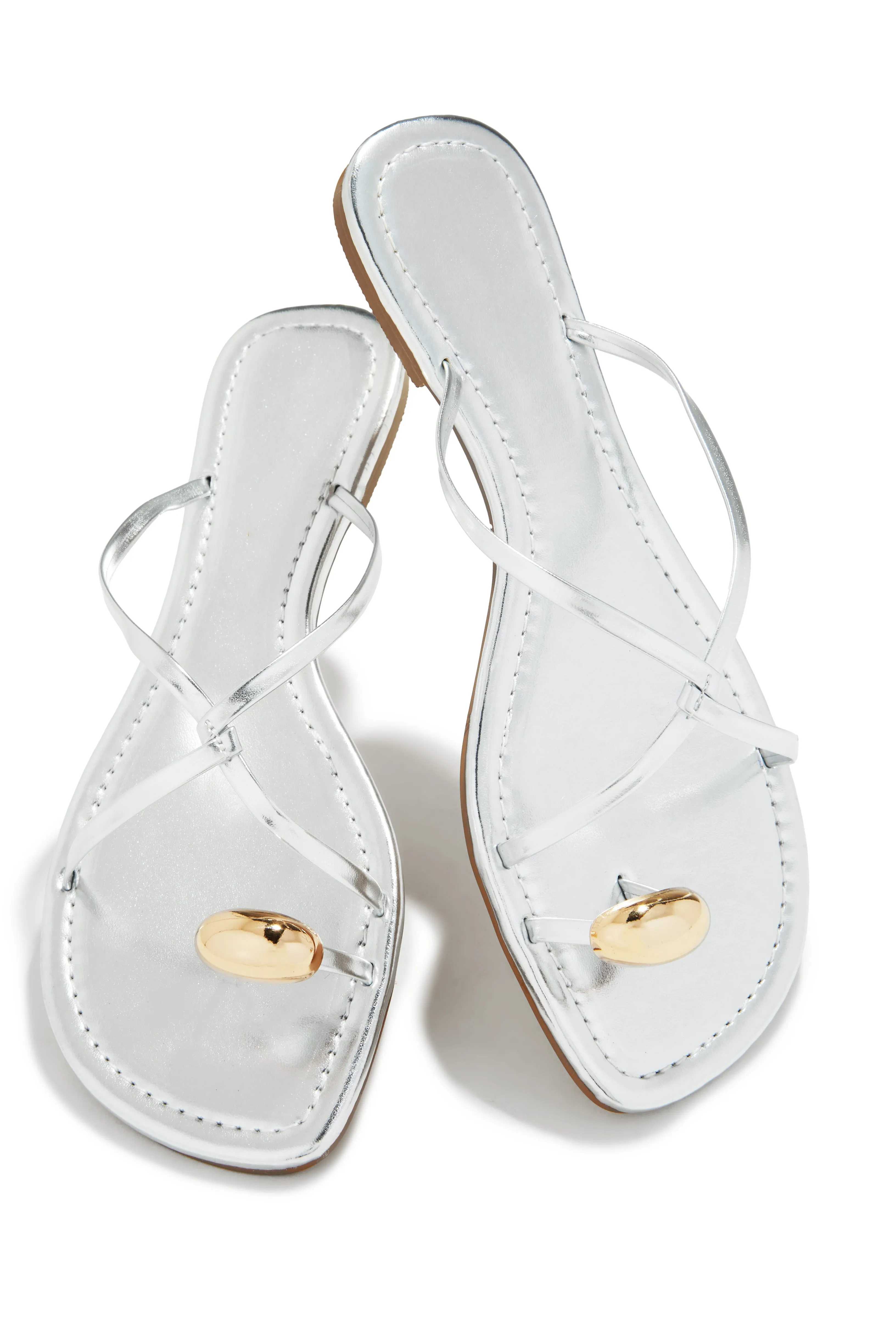 Kahlia Slip On Sandals - Silver