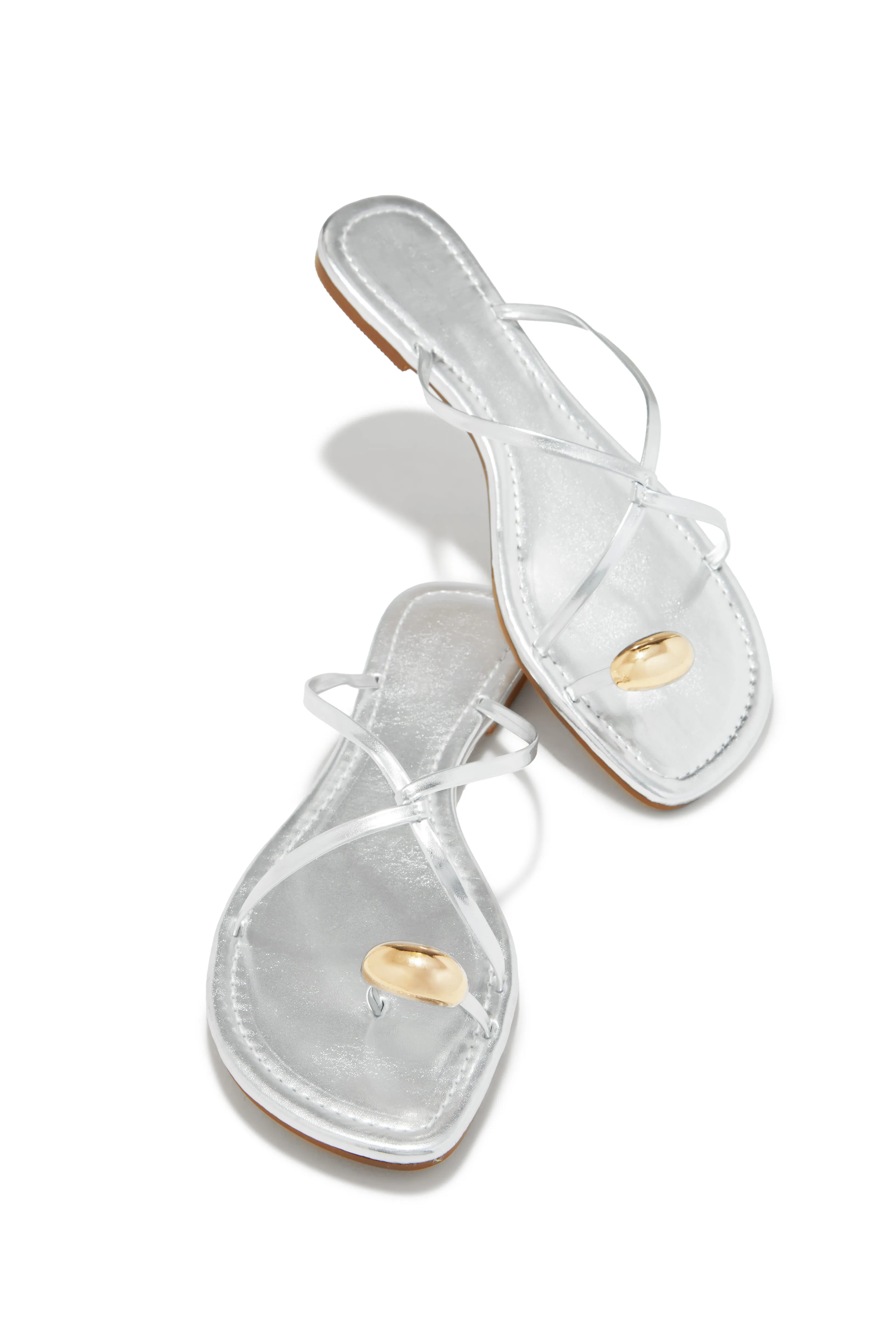 Kahlia Slip On Sandals - Silver