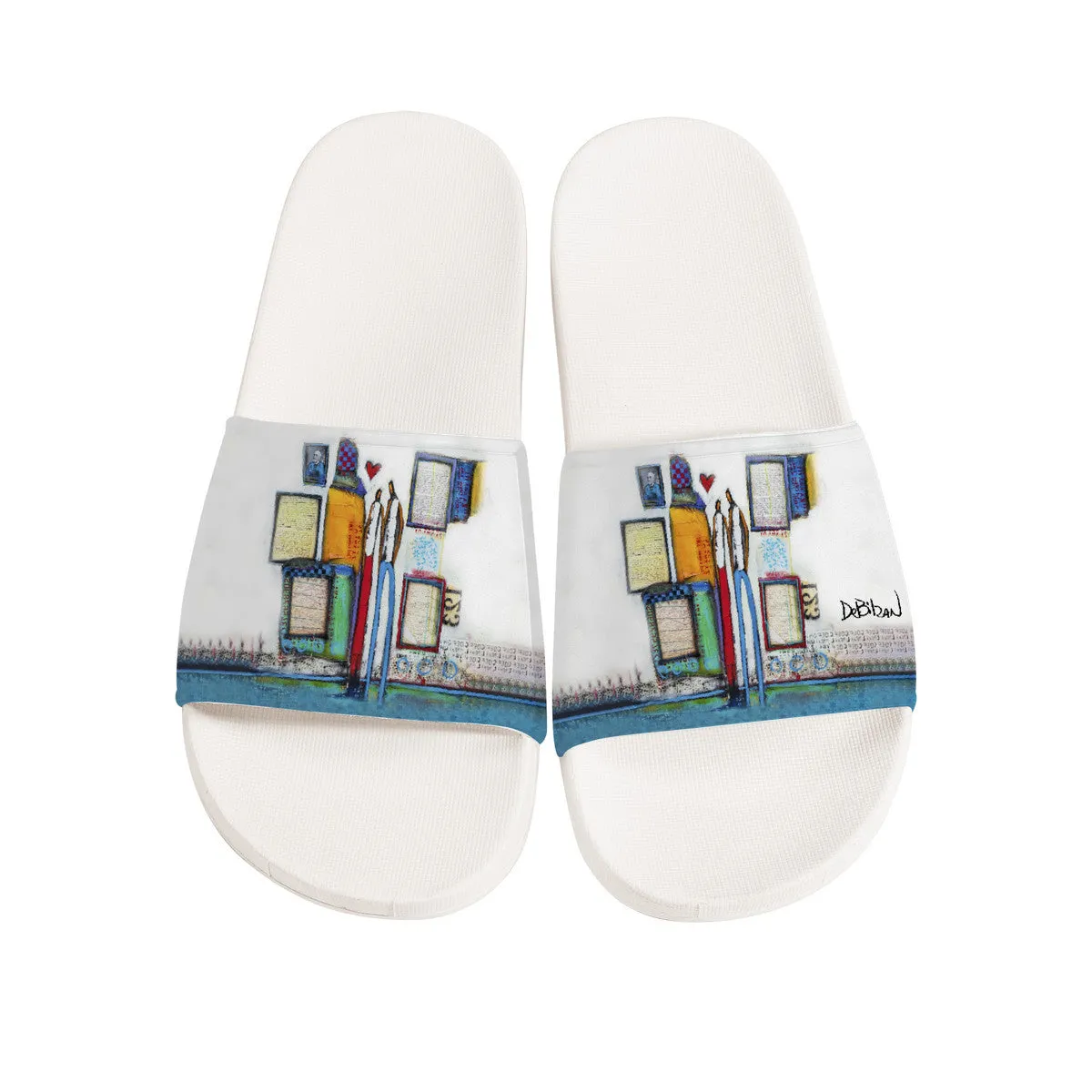 Love Forever Slide Sandals - White