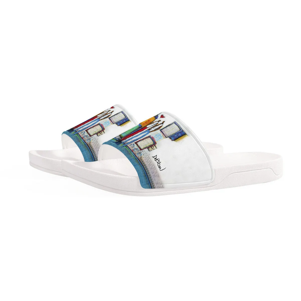 Love Forever Slide Sandals - White