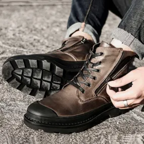 Men's Autumn/Winter Genuine Leather Warm Boots