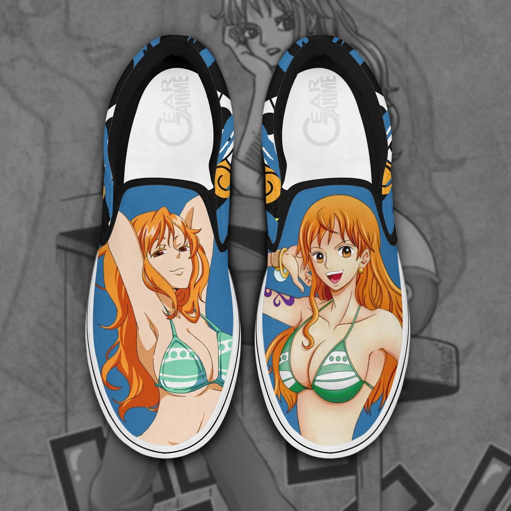 Nami Slip On Sneakers OP Custom Anime Shoes