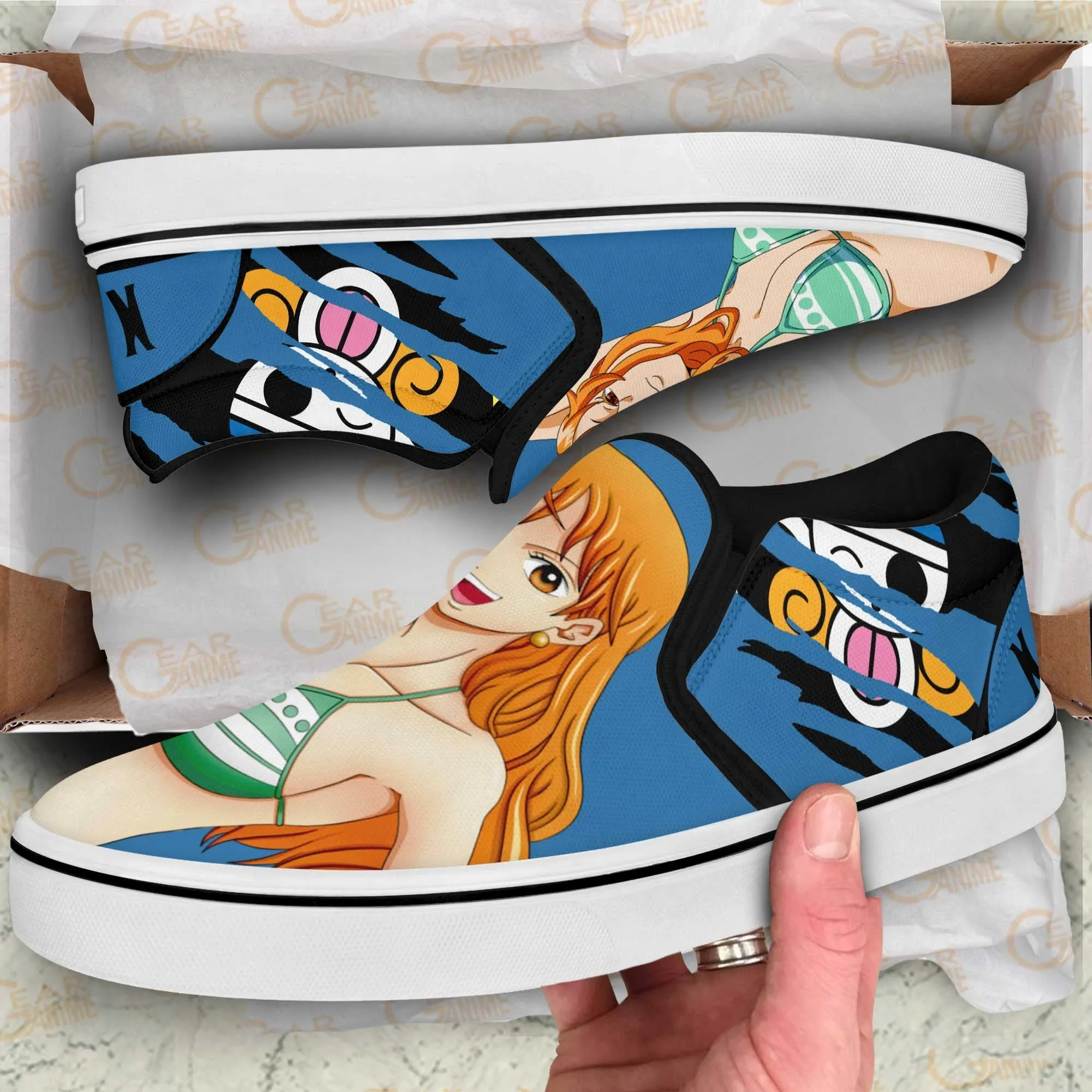 Nami Slip On Sneakers OP Custom Anime Shoes