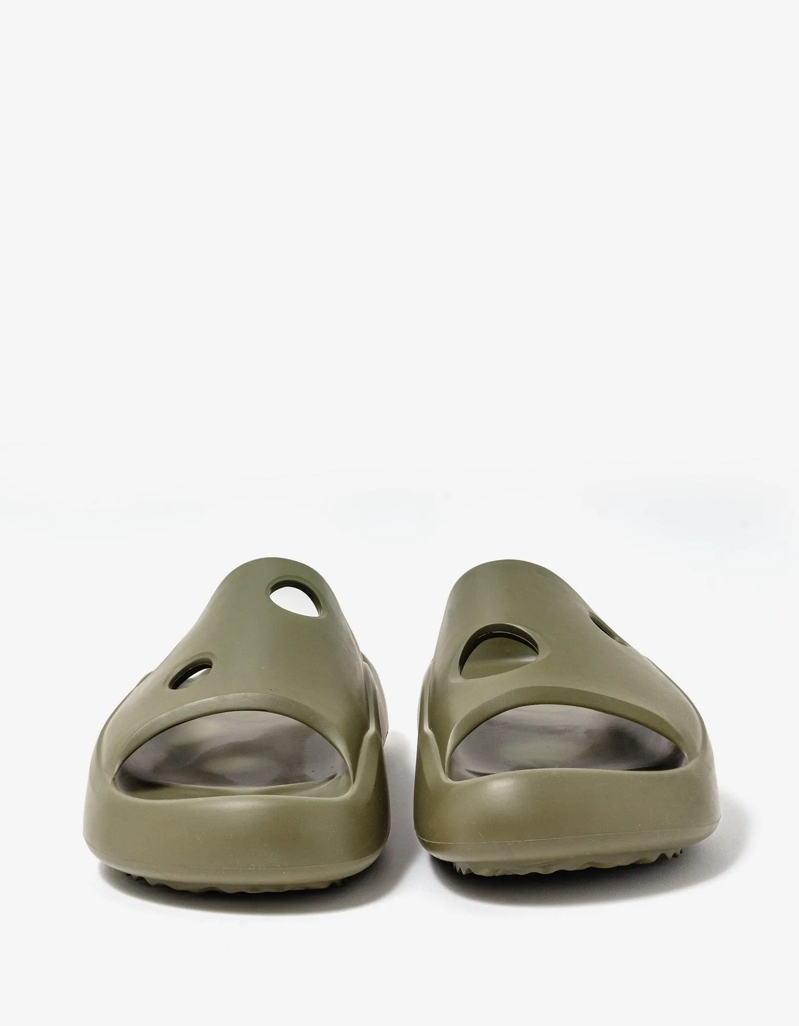 Off-White Green Meteor Padded Slider Sandals