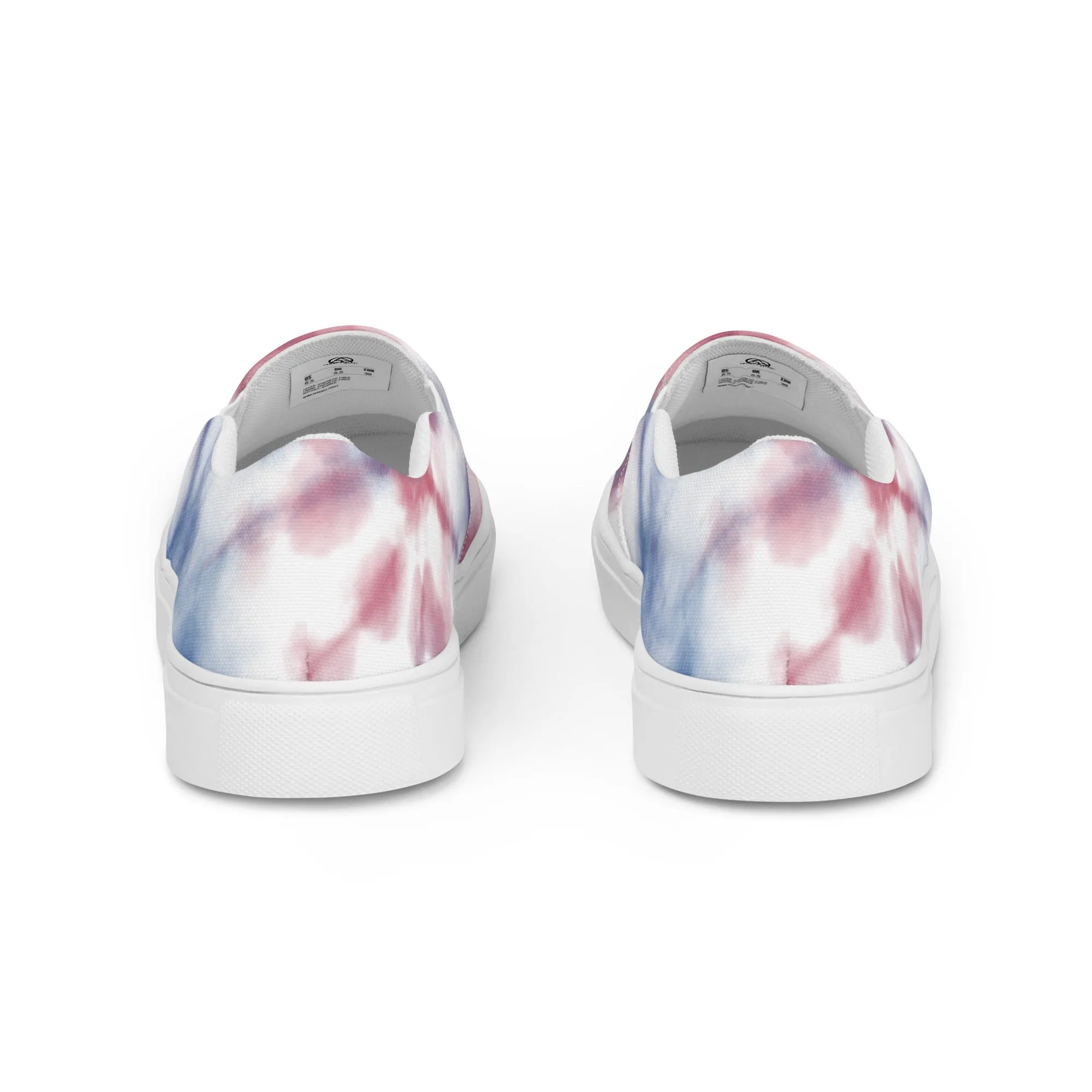 Pastel Tie Dye Women’s slip-on canvas shoes