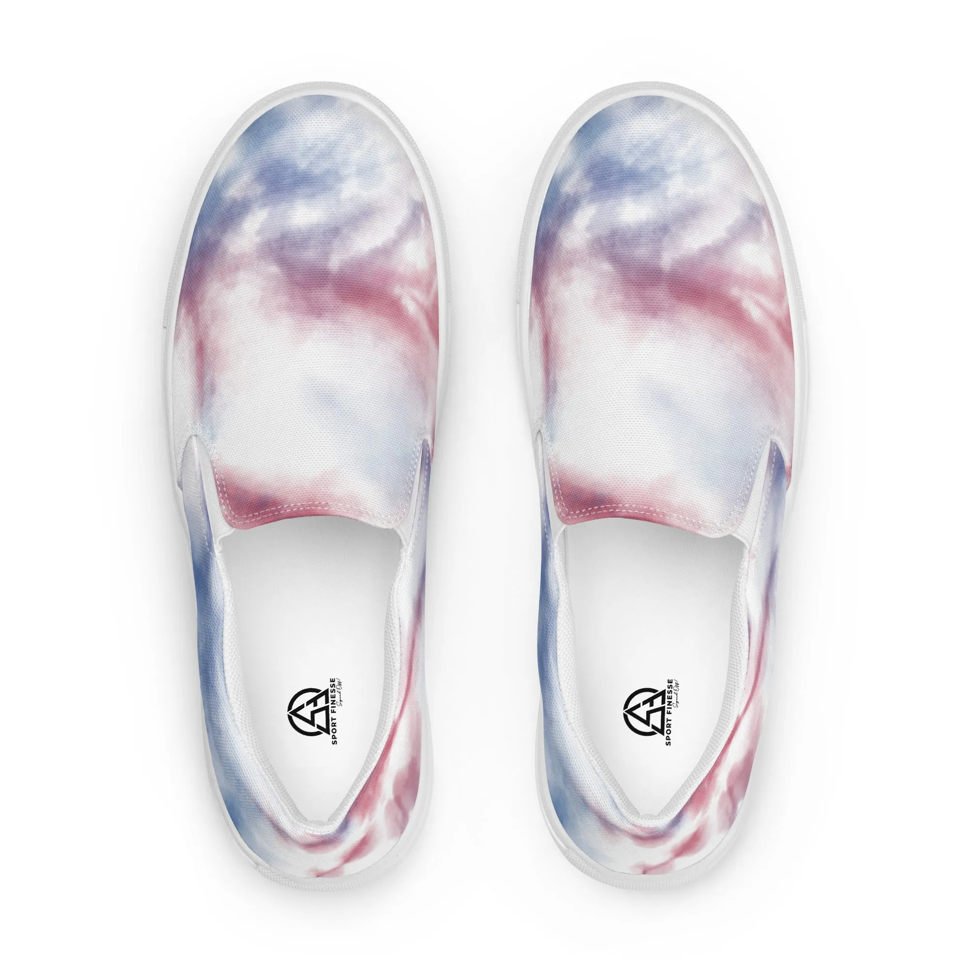 Pastel Tie Dye Women’s slip-on canvas shoes