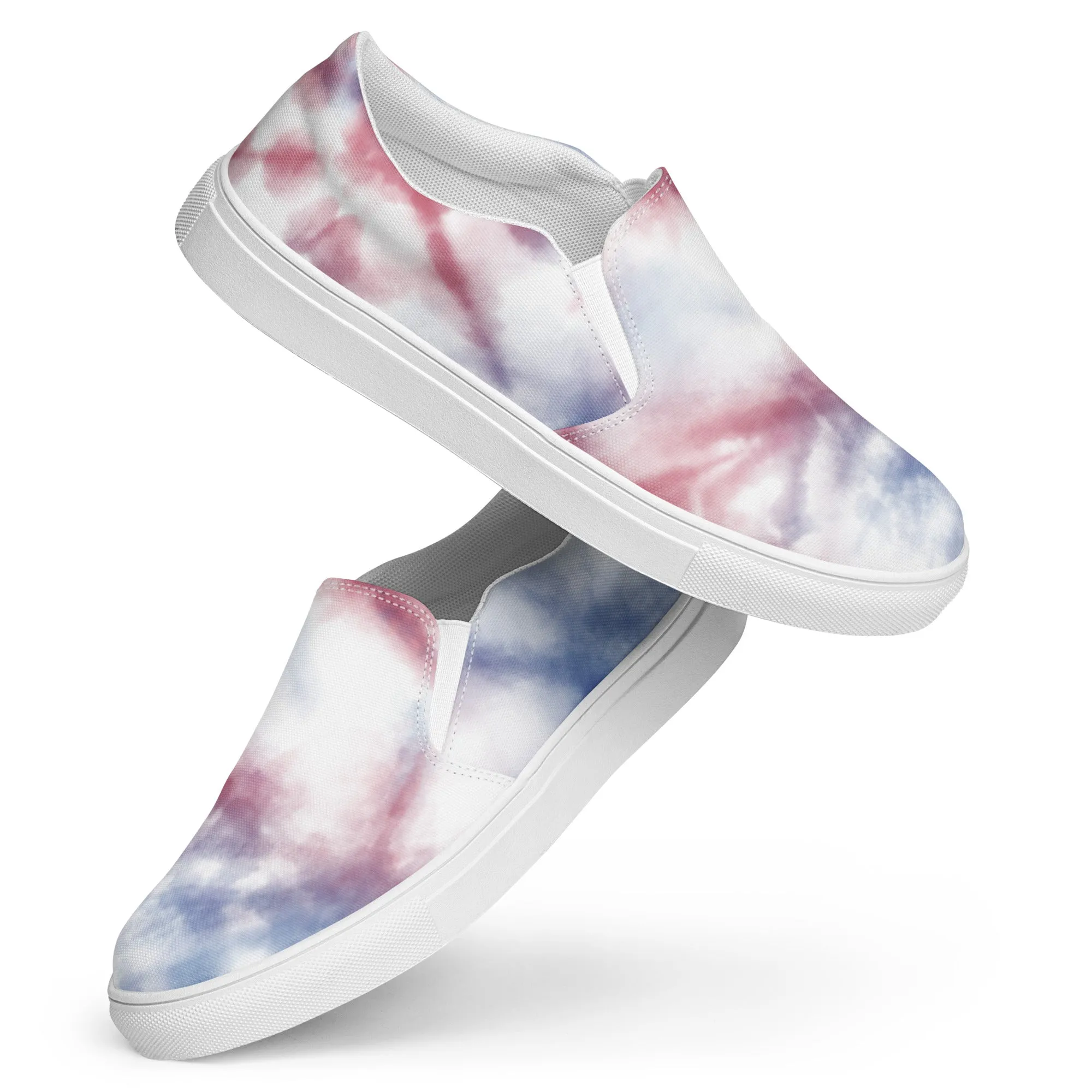 Pastel Tie Dye Women’s slip-on canvas shoes