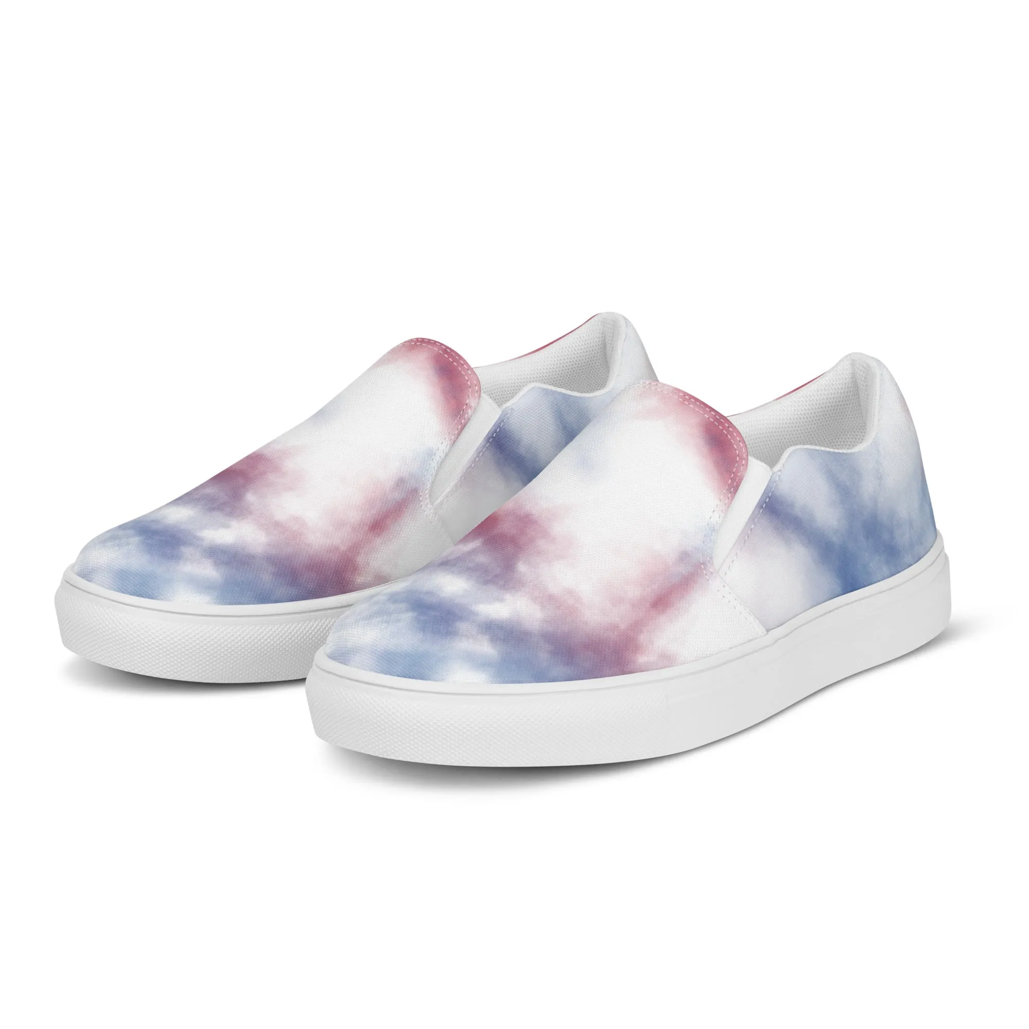 Pastel Tie Dye Women’s slip-on canvas shoes