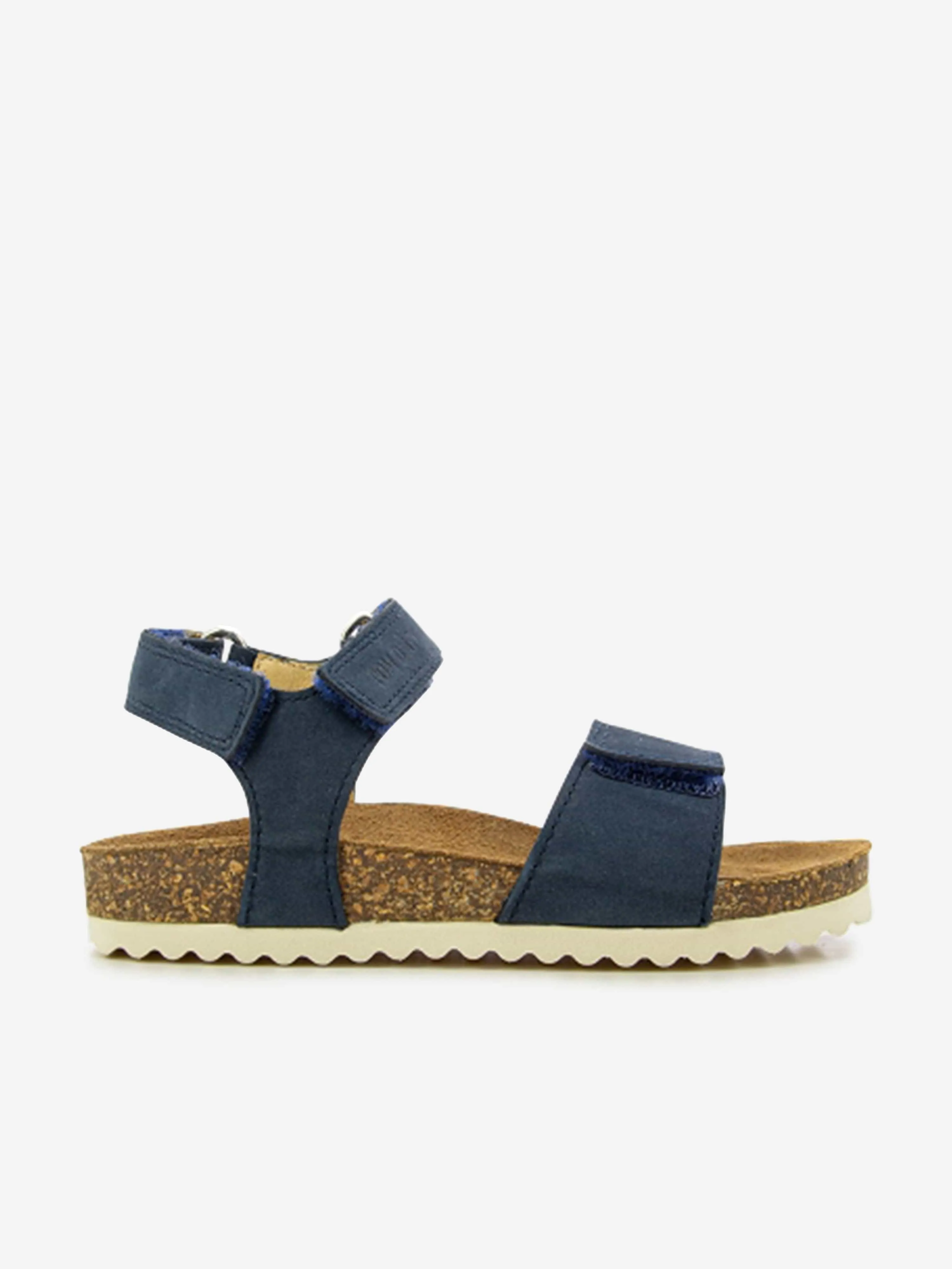 Pom D'Api Kids Leather Groot Bi-Easy Sandals in Navy