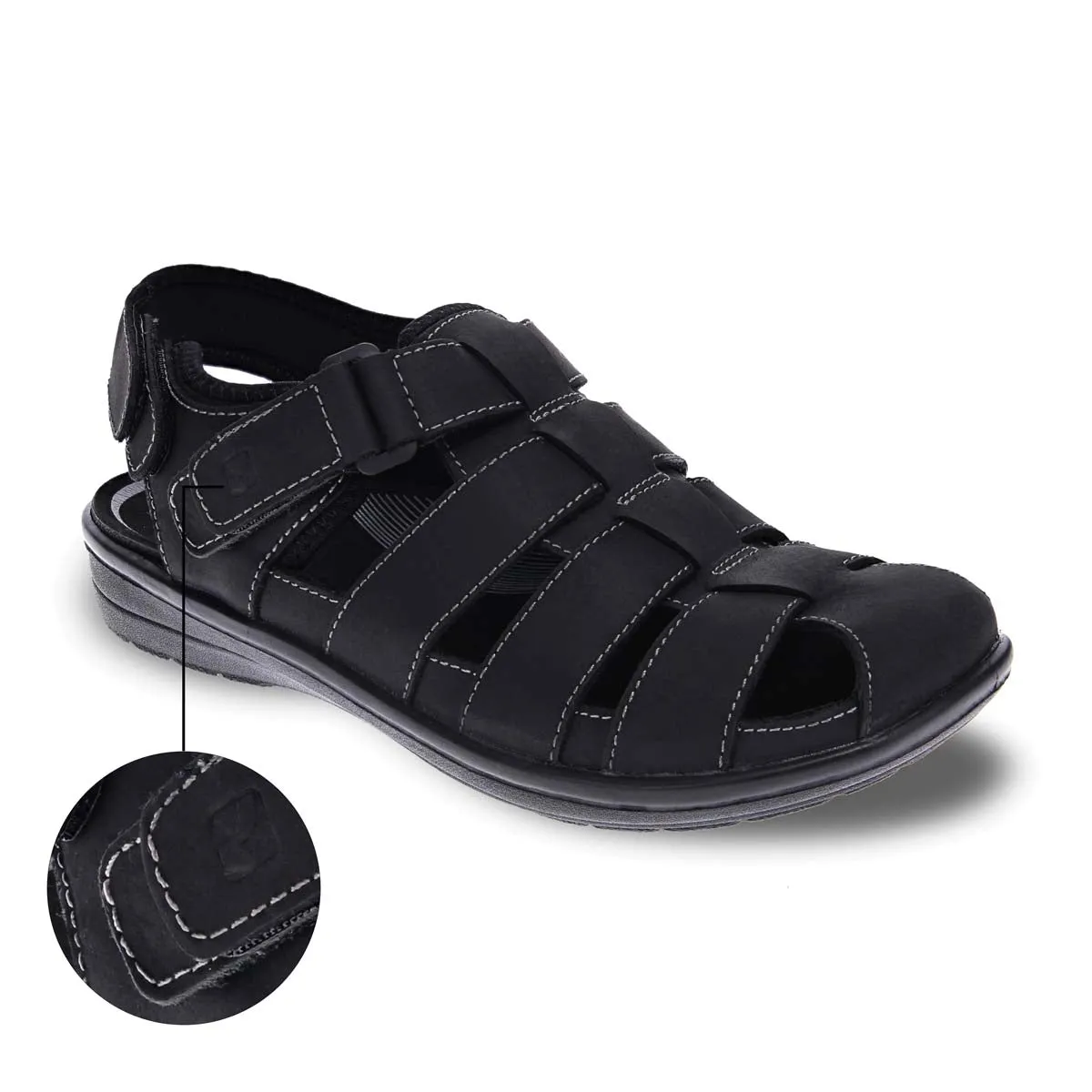 Revere Amsterdam Men Sandals In Oiled Black