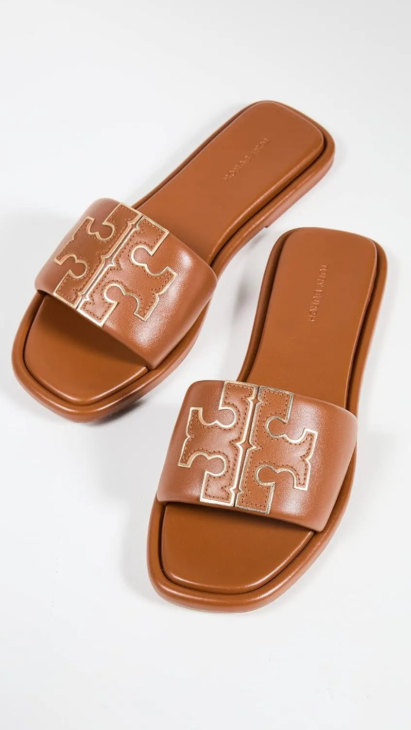 Tory Burch Luxe Leather Slide Sandals