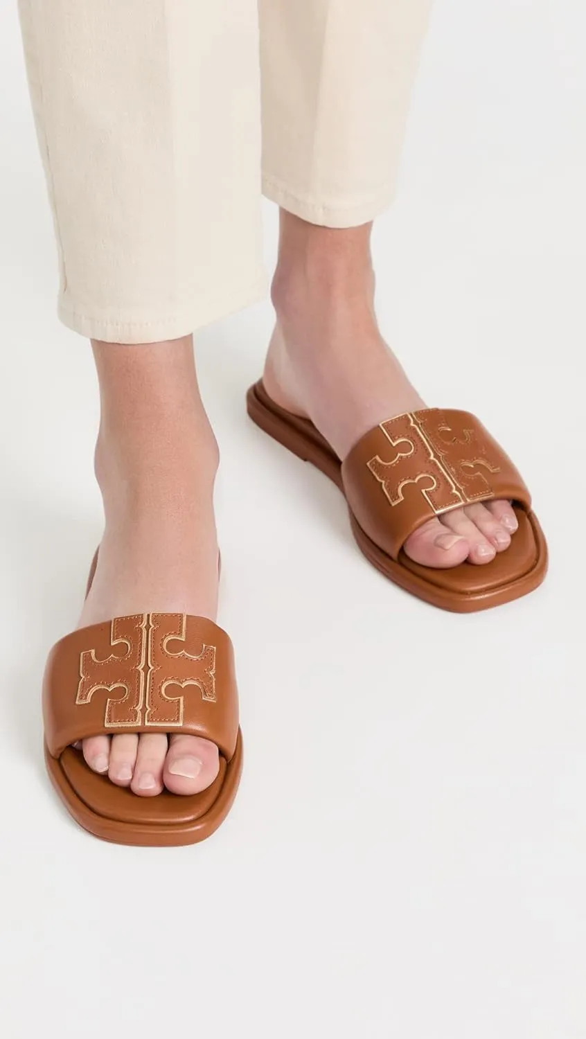 Tory Burch Luxe Leather Slide Sandals