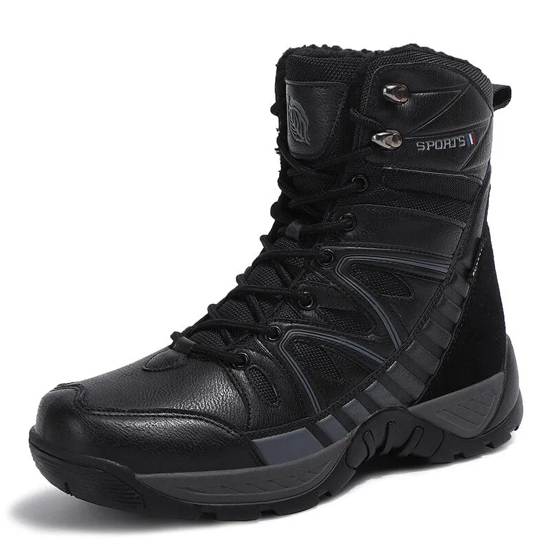 Warm Plush Snow High Top Men's Boots