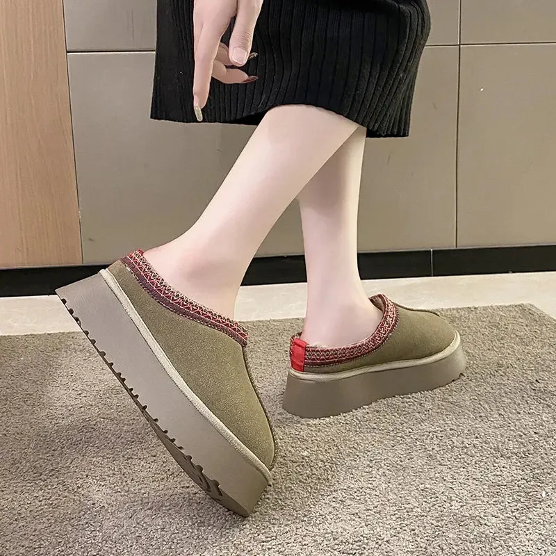 Winter Warm Snow Boots Women Chunky Platform Plush Ankle