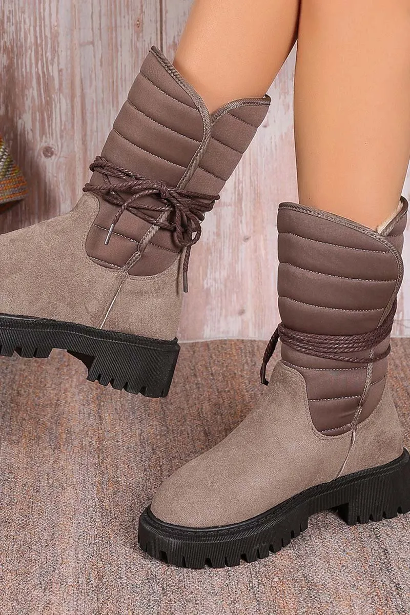 Women's fleece warm strap outer cotton boots