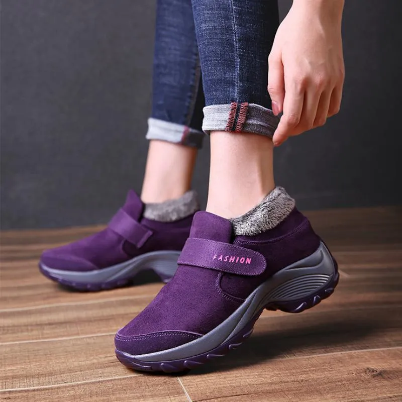 Women's Winter Warm Ankle Boots With Fluff