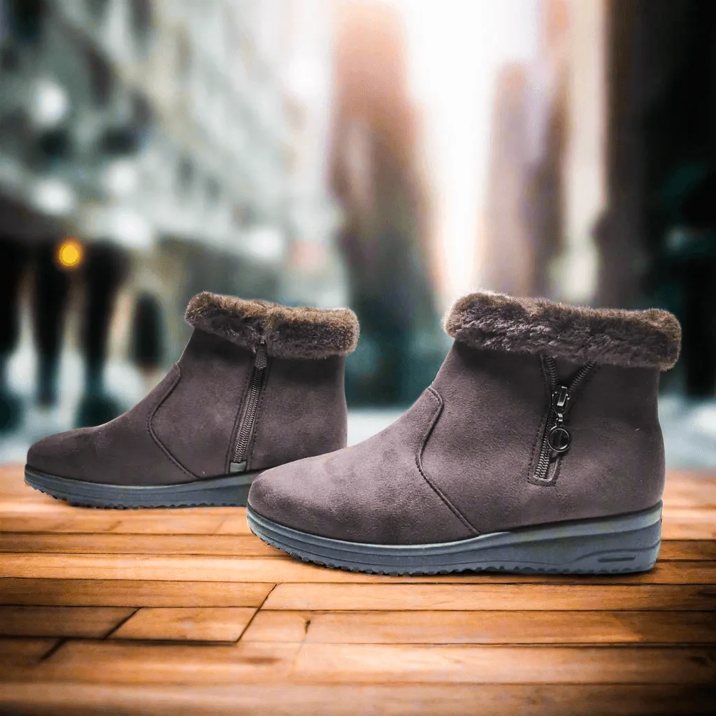 Women's Winter Warm Zipper Ankle Boots - 2029