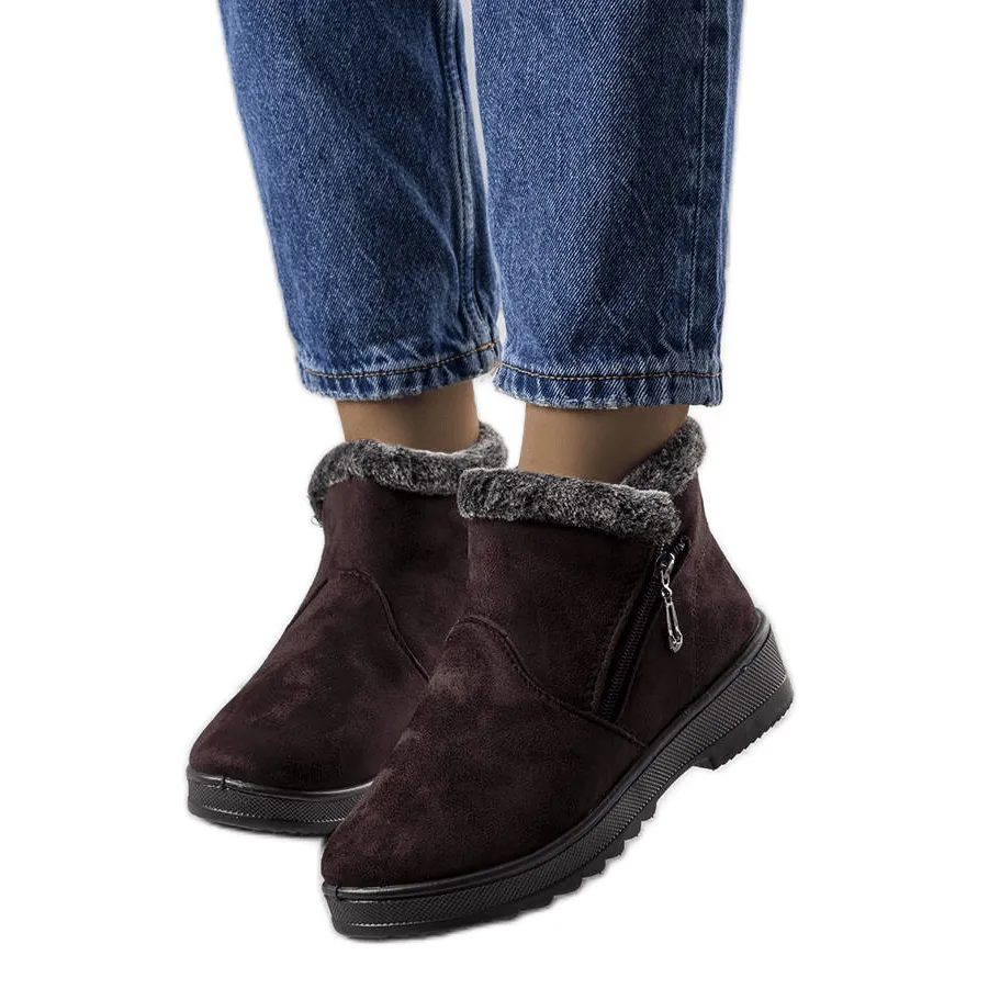 Women's Winter Warm Zipper Ankle Boots - 2029