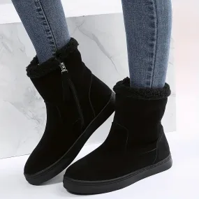 Women's Winter Warm Zipper Ankle Boots - 2029